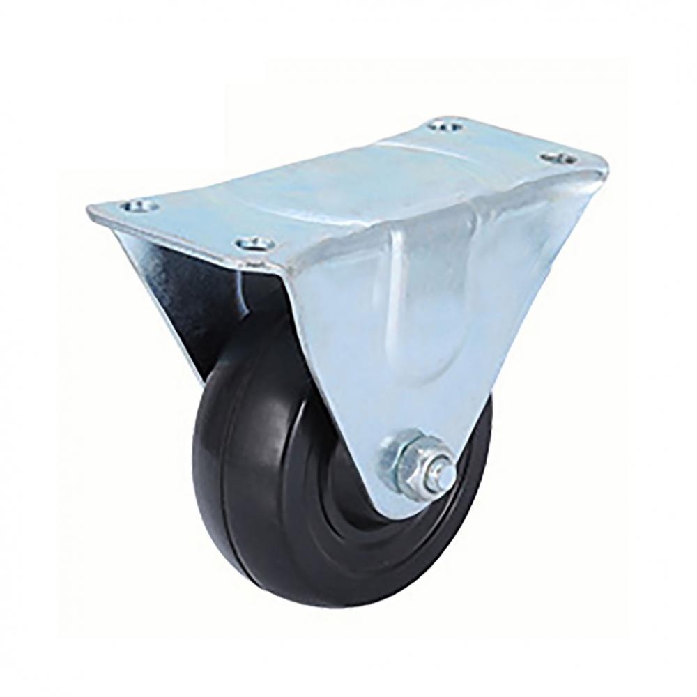 Lightweight Fixed Casters with Rubber Wheels