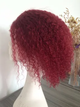 Aliexpress hair brazilian hair red kinky curly human hair wig