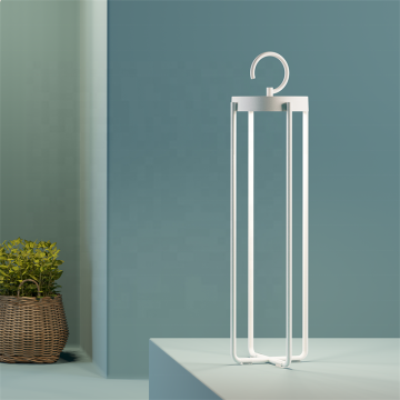 Cordless Outdoor Table Lamp for Simple White Hotel Restaurant Patio Decor