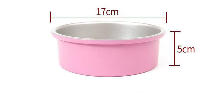 6' Carbon Steel Nonstick Round Cake Pan-Pink (9)