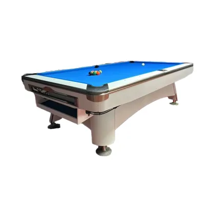 Nine Ball Table with Solid Wood Legs and Jiujiang Stone