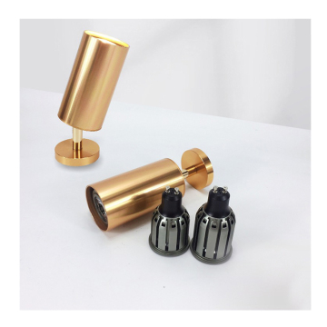 Perlengkapan lampu trek LED yang dapat disesuaikan dengan komersial - Pemegang lampu trek GURS GU10 Gold Brass