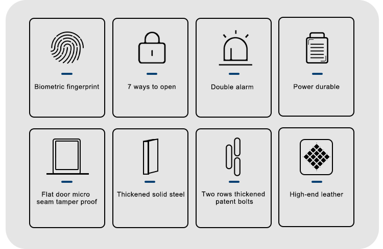 patented double row lock bolts safe box