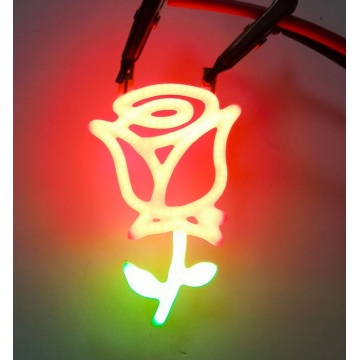 Flower pattern decorative LED light bulb