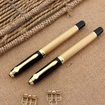 Custom Heavy Luxury Gold Logo Promotional Metal Rollerball Pen
