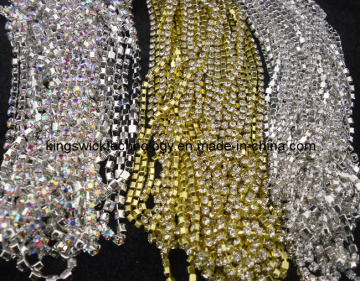 Wholesale Strass Roll Rhinestone Close Cup Chain Rhinestone Lace Roll Chain