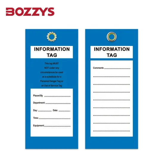 BOZZYS PVC Loto Tagout Sign - Danger 'DO NOT OPERATE' - Industrial Safety Lockout Warning Tag