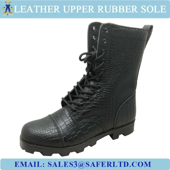 Genuine leather military army combat boots