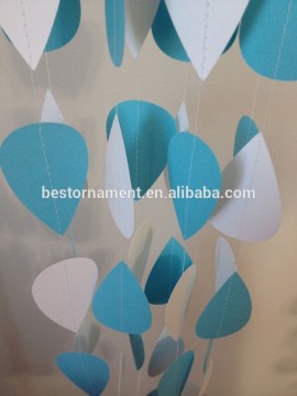 Raindrop Paper Garland 10 ft