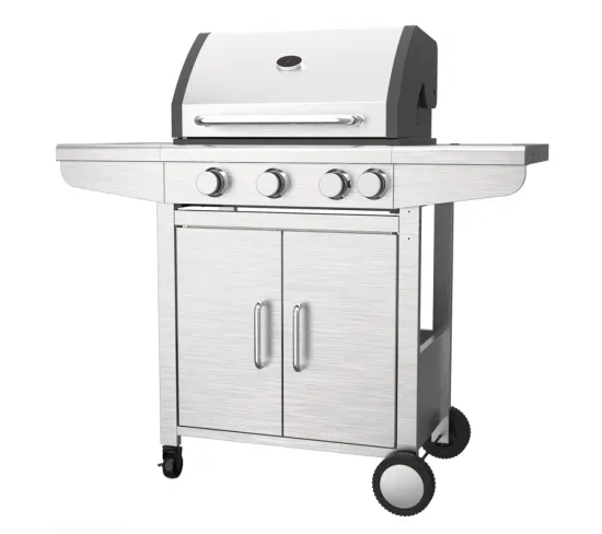 Double Layer Hood Stainless Steel Gas Barbecue Grill