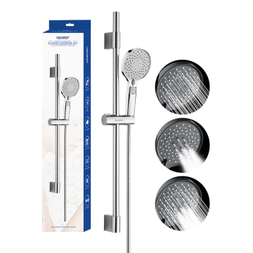 Chromed Round Round Elegant Bar Rail Rail Rail ชุดด้วยฝักบัวมือ
