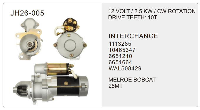Delco truck starter- JH26-005-X