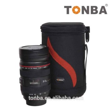 OEM Professional Compact System Lens Bag and DSLR Lens Pouch Case-Black with Red