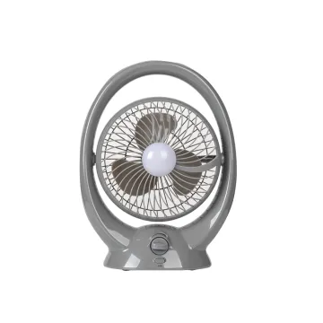 6 Inch Portable Camping Table Fan with LED