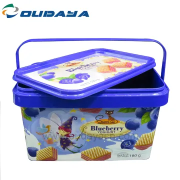 tamperproof plastic food storage boxes with lid handle