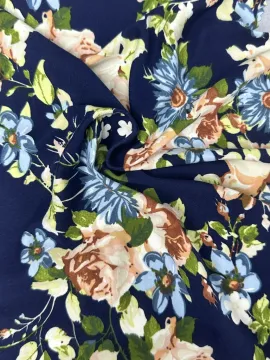 Polyester Spandex DTY Brush Printing Jersey Knit Fabric