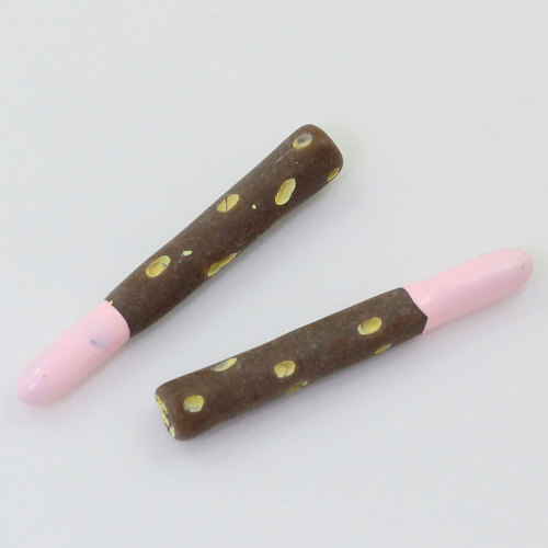 Multi couleur Mini mignon bâton biscuits en forme de résine Cabochon perles enfants bricolage jouet breloques décoratives à la main artisanat décor