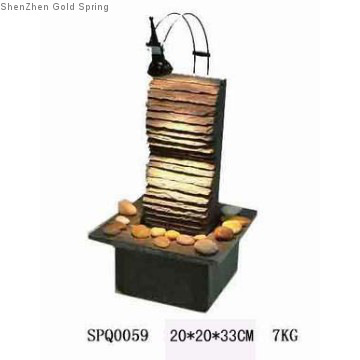 Tabletop Slate Water Fountain Indoor Outdoor use fountain