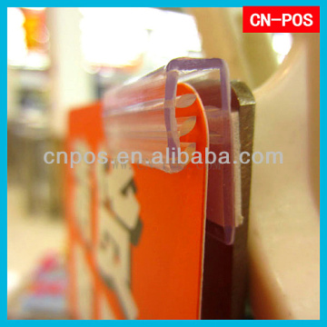supermarket plastic adhesive sign holder for hanging
