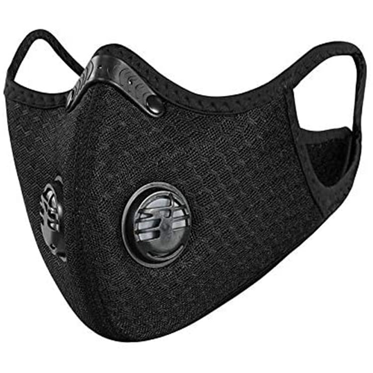 Black Neoprene Antiviral Cycling Face Mask