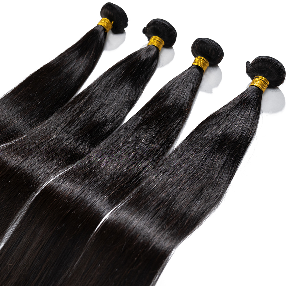 32 34 36 38 40 polgadas rectas paquetes de tecido suave brasileiro 1/3/4 de grosor Remy natural Remy 100% extensións de pelo humano