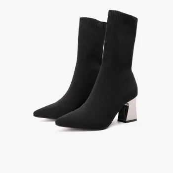 2021 flyknit high tube and heel lady boots