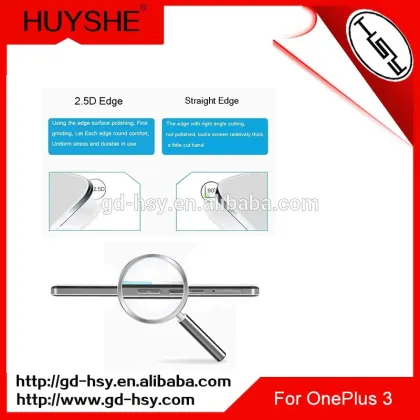HUYSHE 9h hardness silicone screen protector for oneplus 3,for oneplus 3 tempered glass screen protector