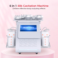 Máquina de cavitação 80K 6 em 1 com Lipo Laser
