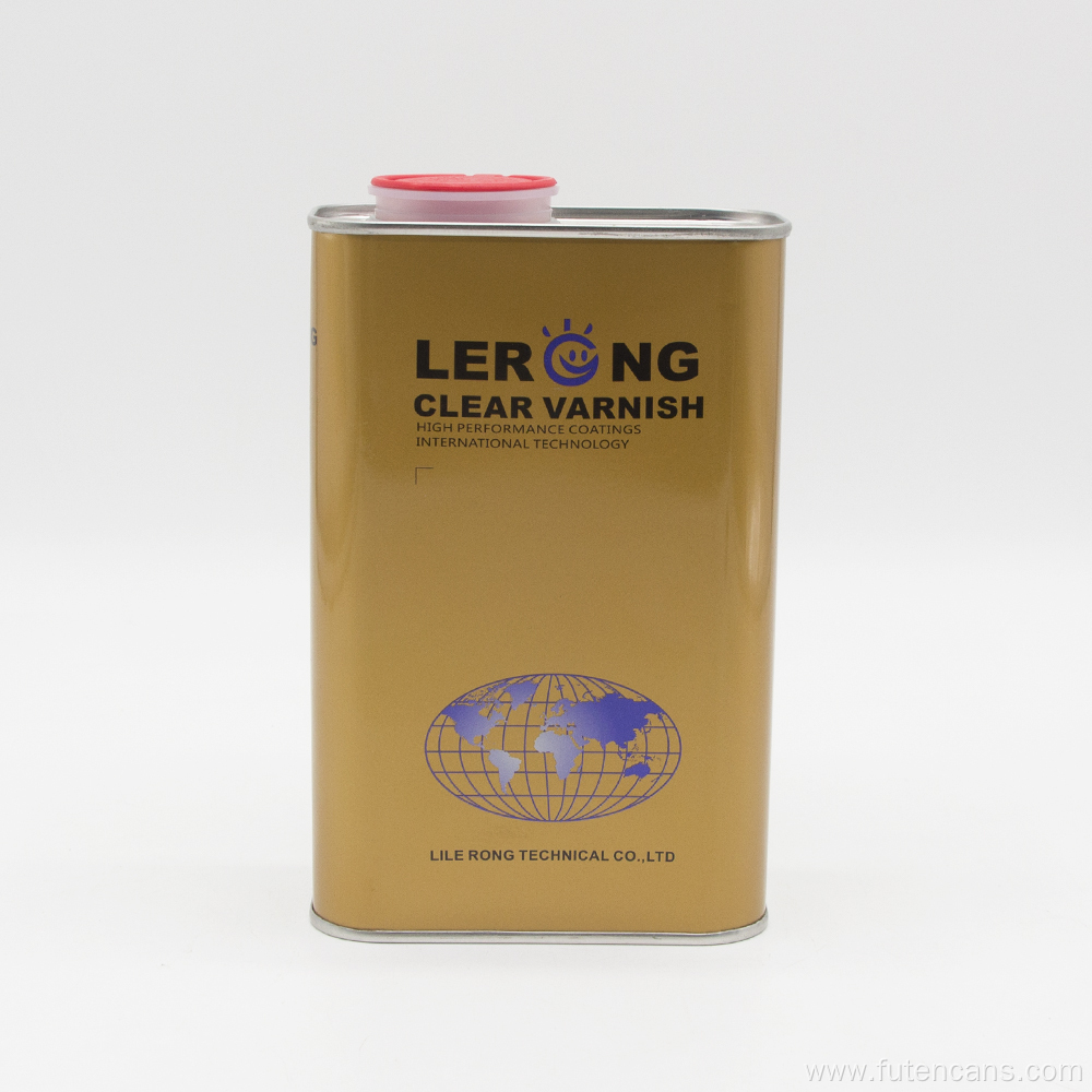 Engine Oil Tin Can with Plastic Lid