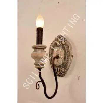 Vintage lighting fixtures 1 light wooden wall lamp scones LRR-CAW