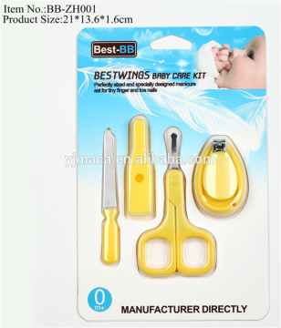 hot sell baby finger and toe nail clipper manicure set in blister packaging