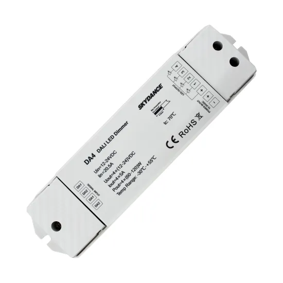 DA4 DC12-24V 20A 4 Channel DALI LED Dimmer Controller with Push-dim Switch for RGB/RGBW LED Strip Light
