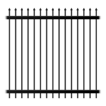 Modern Garrison Fence Style na construção de aço pesado