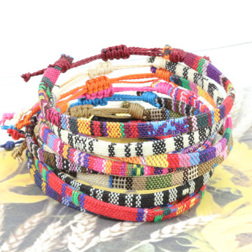 Bohemian Wholesale Nepal Fabric Woven Adjustable Friendship Bracelets