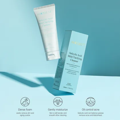 Salicylic Acid Cleanser for Acne and Oily Skin: Gentle Exfoliating Foaming Cream