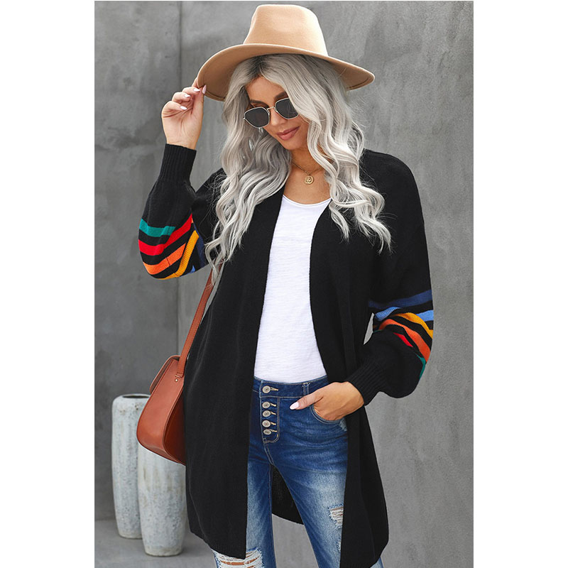 women's loose long-sleeved mid-length coat