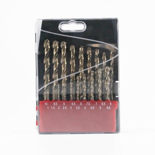 19pcs plastic box drill bits