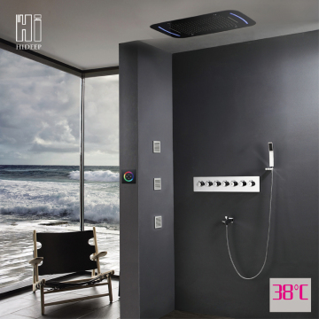 Wall Mounted Chrome Led Shower Faucet Set