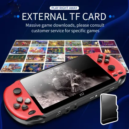 New 5.1inch Portable Handheld Game Console: 2000+ Free Games, 8GB MP3 Player, X12 Edition - PSP Inspired