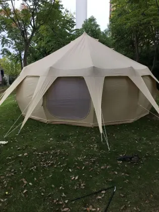 Waterproof Cotton Canvas Family Camping Lotus Tent