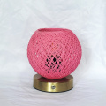Paper rope shade rechargeable table lamp