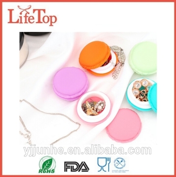 Portable Macaroon Jewelry Box Earring Necklace Display Storage Case