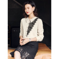 women's long sleeve spring and autumn chiffon shirt