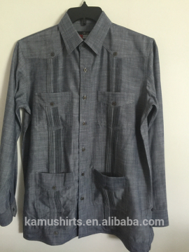 Men's Cotton Guayabera Shirt With Pintuck