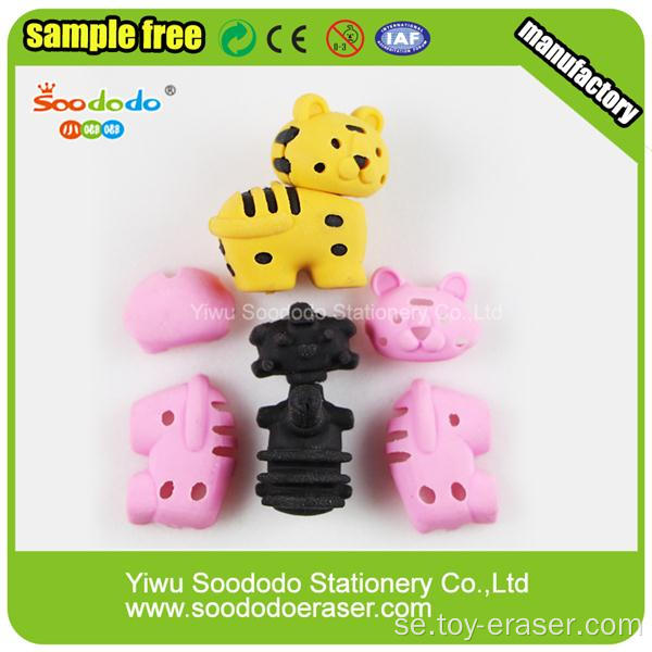 2014 Ny design Free Sample Yellow Tiger Eraser