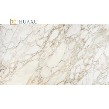 Huaxu Luxury Rare Custom Shape Size Home Villa Hotel Countertop Calacatta Oro Gold Marble Slab