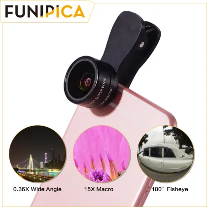 FUNIPICA 3 in 1 phone mobile phone camera lens,camera lens cover for mobile phone f-516