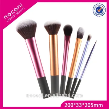2016 Factory price professional 6pcs soft nylon hair portable cosmetic brush set with private logo
