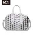 Bolso de hombro de geometría enrejado de diamantes Bolsos de mano Bolsos de PU