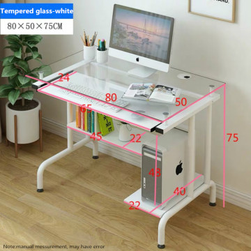 Brikley modern design 32inch tempered glass computer desk